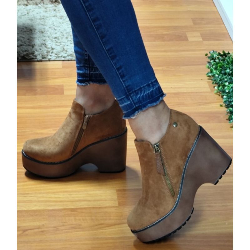 SNOOPY - Botin para Dama  en Gamuza con Plataforma  M361