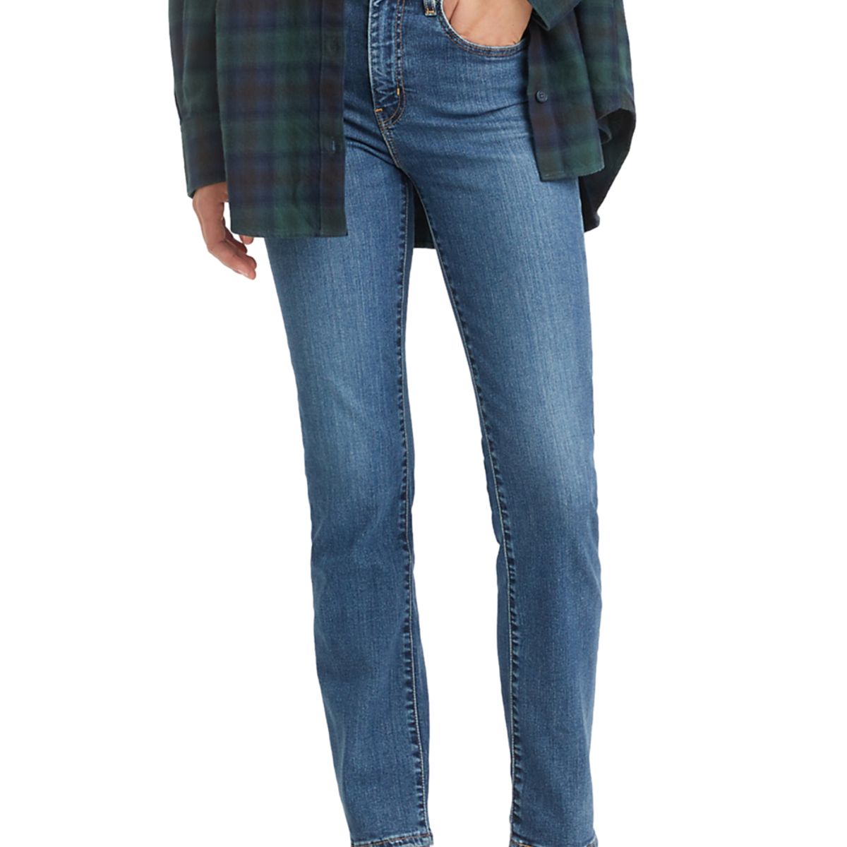 LEVIS - Jeans Mujer 724 High Rise Straight Azul Levis