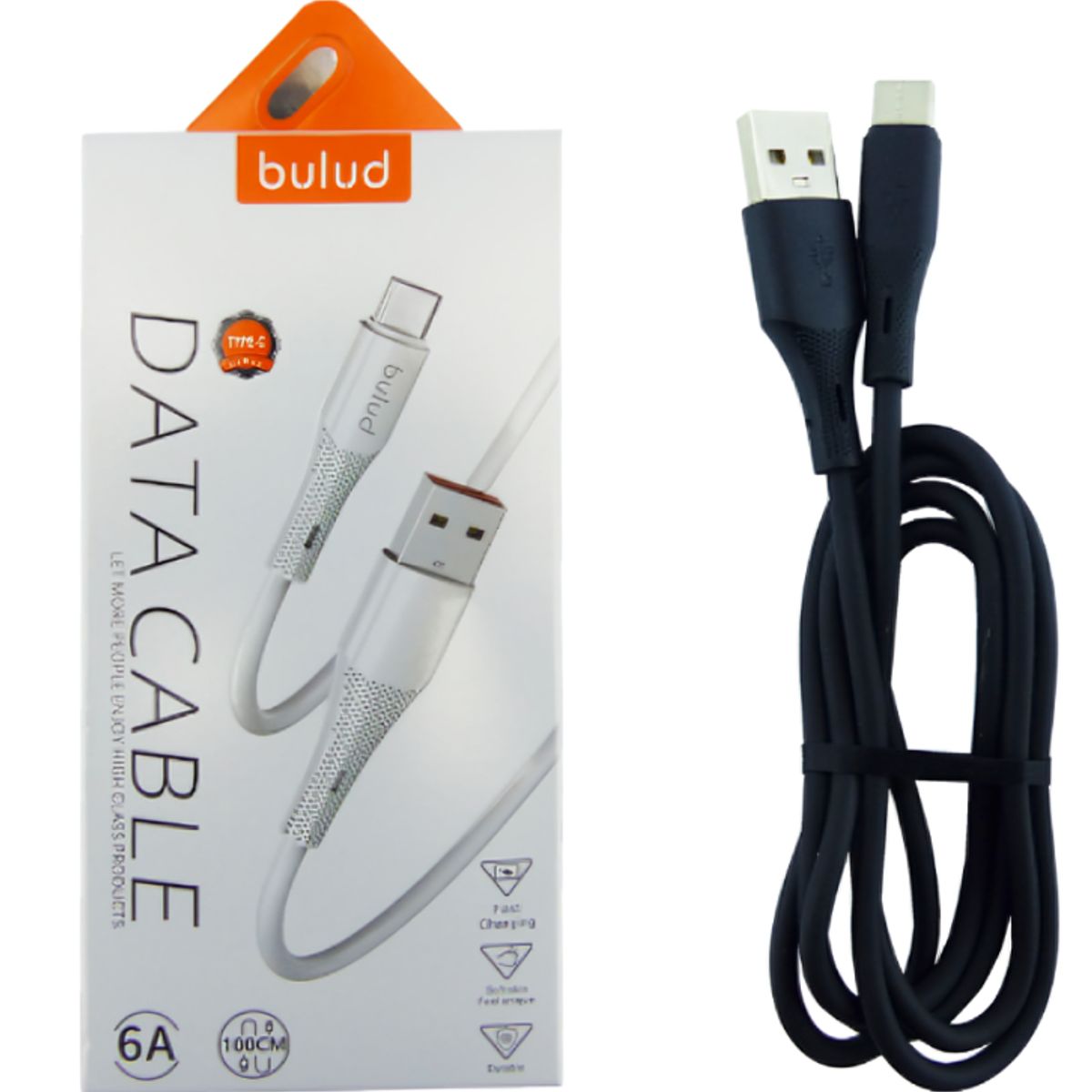 GENERICO - Cable USB A-Type-C S39 6A 1m NegroBlanco
