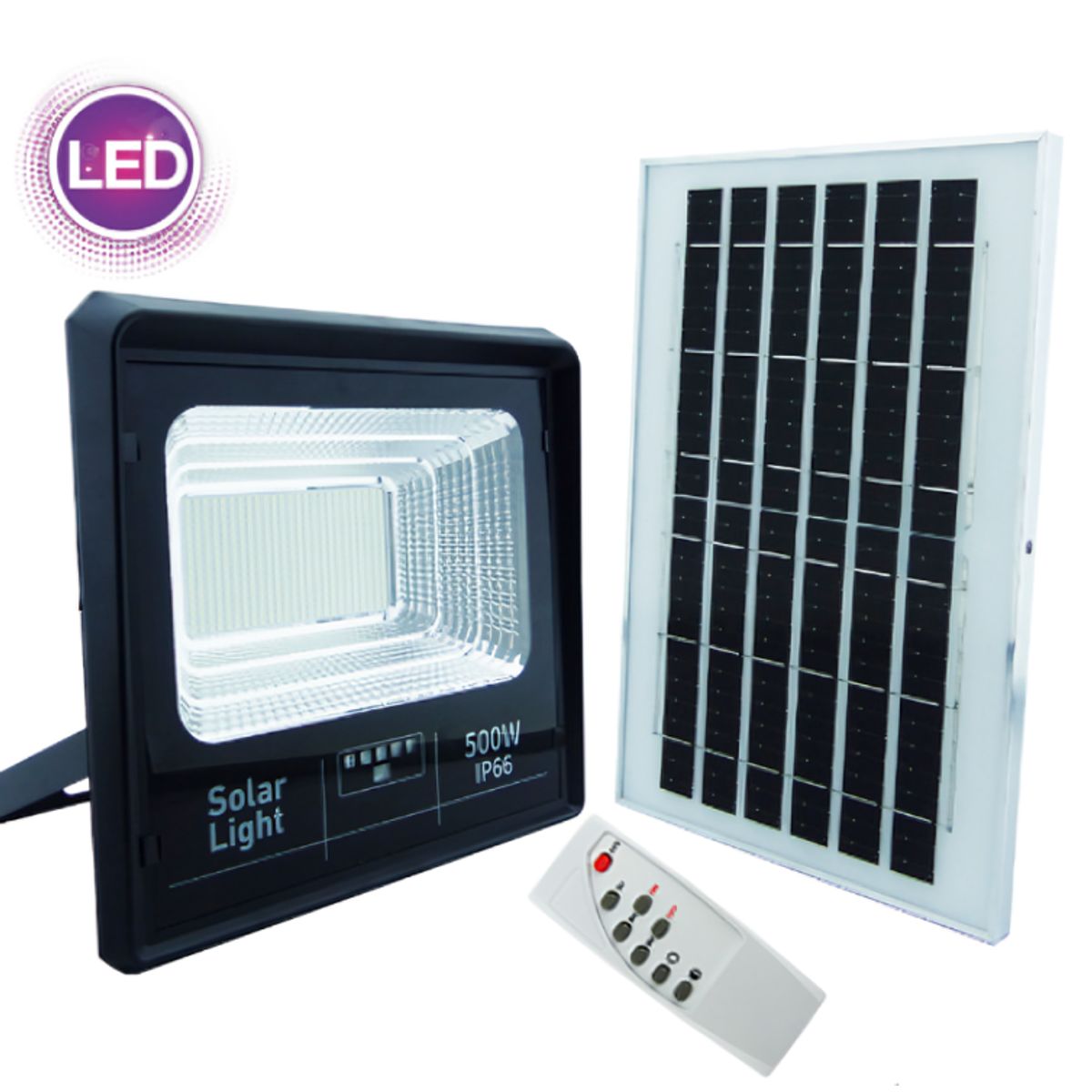 GENERICO - Proyector Solar 500W 400 LED 36x32cm