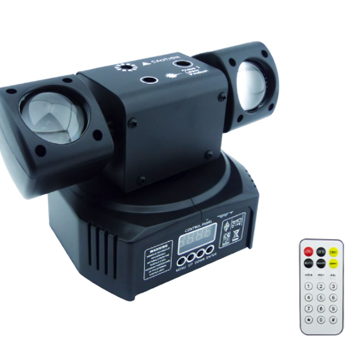 GENERICO - Moving Head 2 Cabezas RGB + Láser + LCD