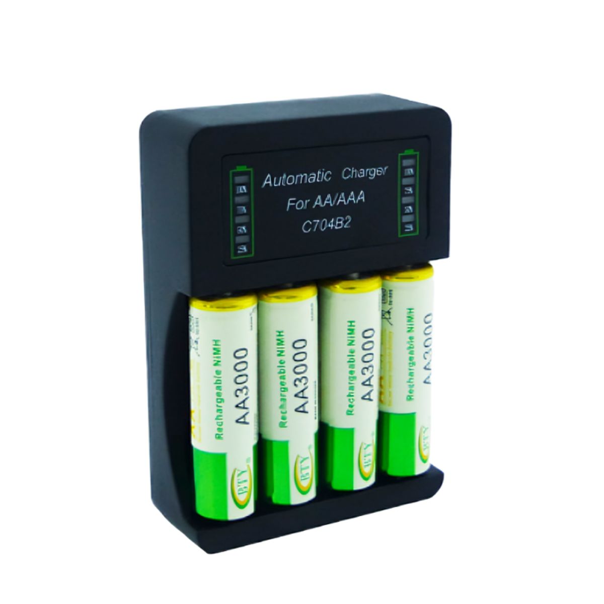 GENERICO - Cargador BTY-704B USB con 4 Pilas AA