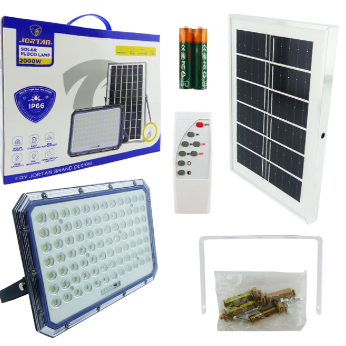 GENERICO - Proyector Solar 2000W 160 LED ZY2000 Control