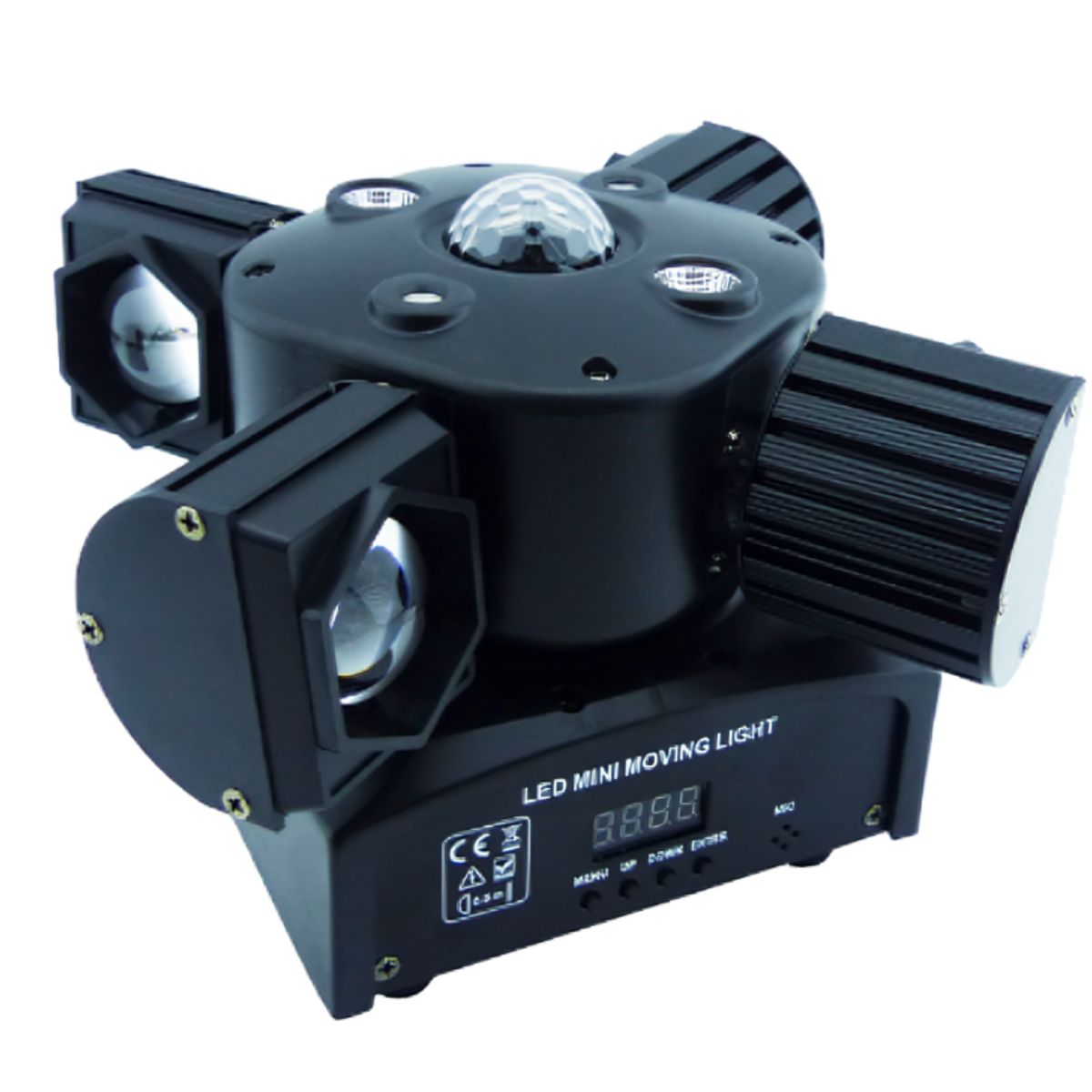 GENERICO - Moving Head 4 Cabezas RGB + Láser LCD