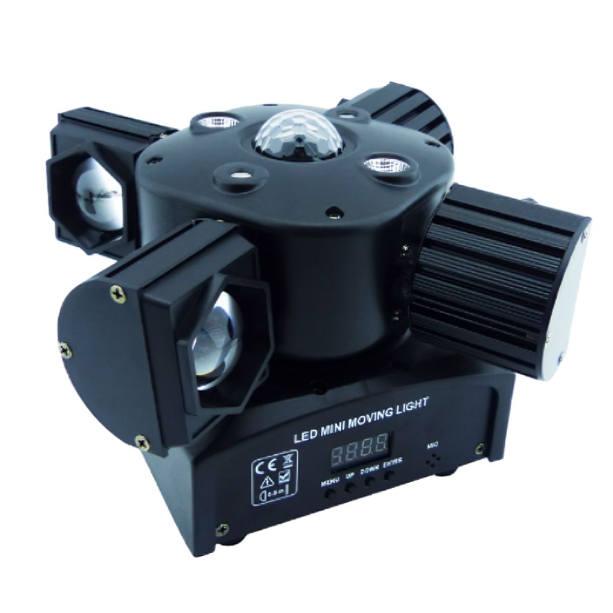 GENERICO - Moving Head 4 Cabezas RGB + Láser LCD