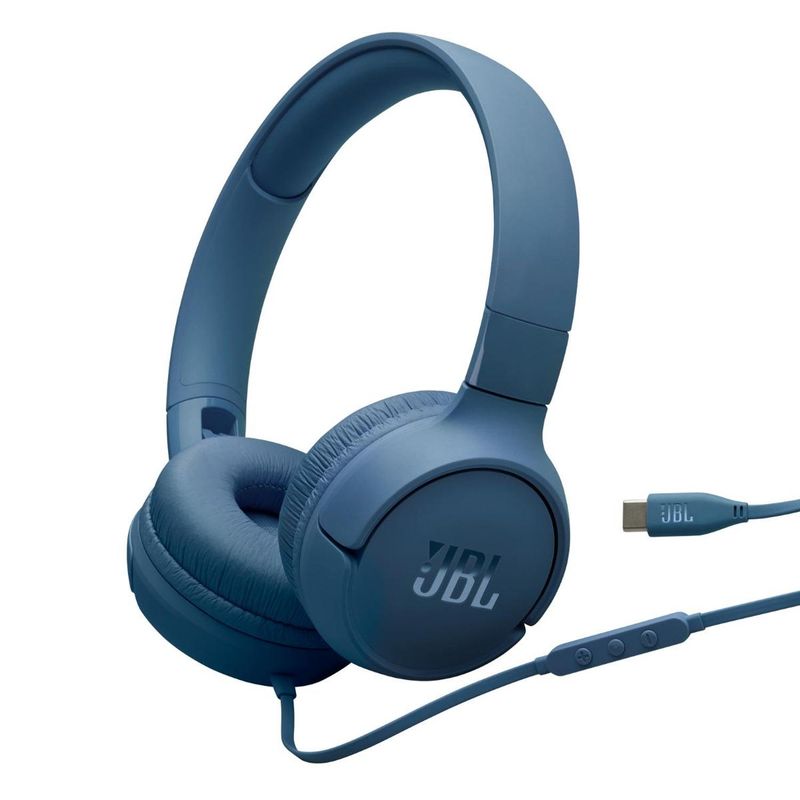 JBL - Audífonos JBL Tune 520 con Cable Tipo C Blue