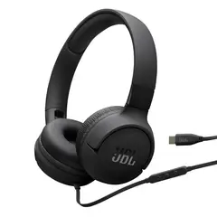JBL - Audífonos Tune 520 con Cable Tipo C Black