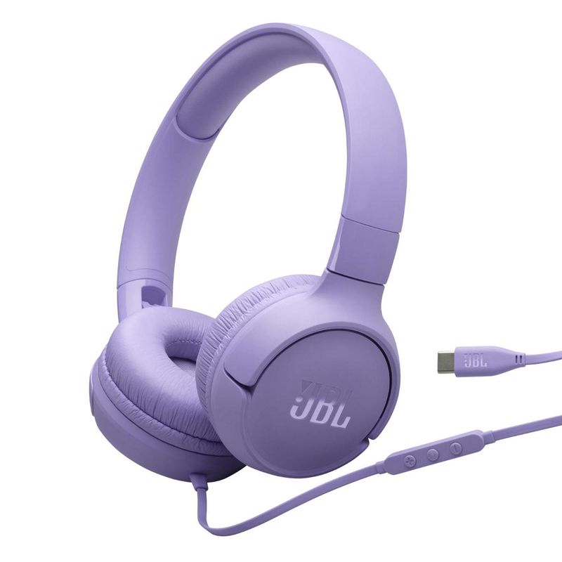 JBL - Audífonos JBL Tune 520 con Cable Tipo C Purple
