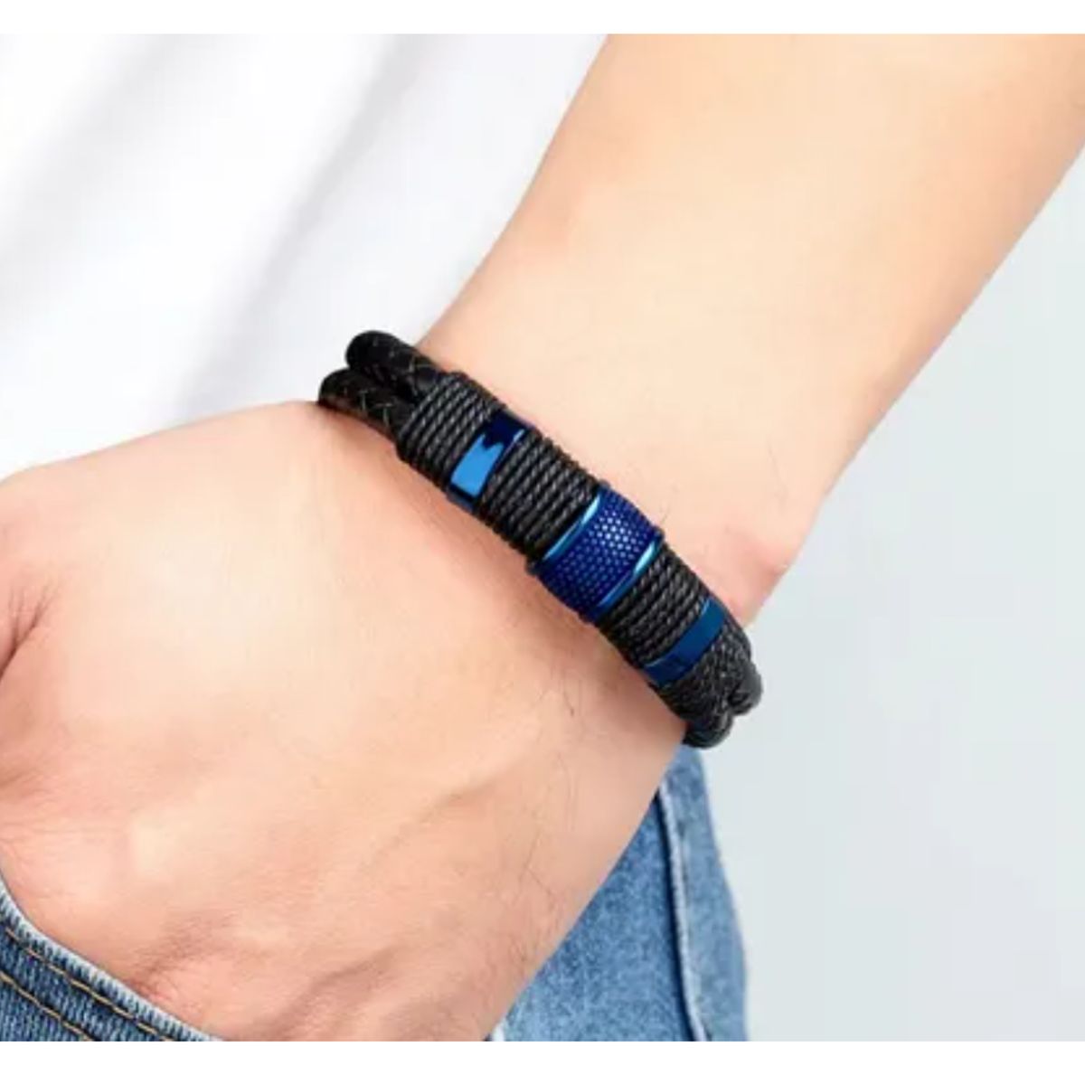 GENERICO - Pulsera De Caballero De Cuero Elegante Y Juvenil 64