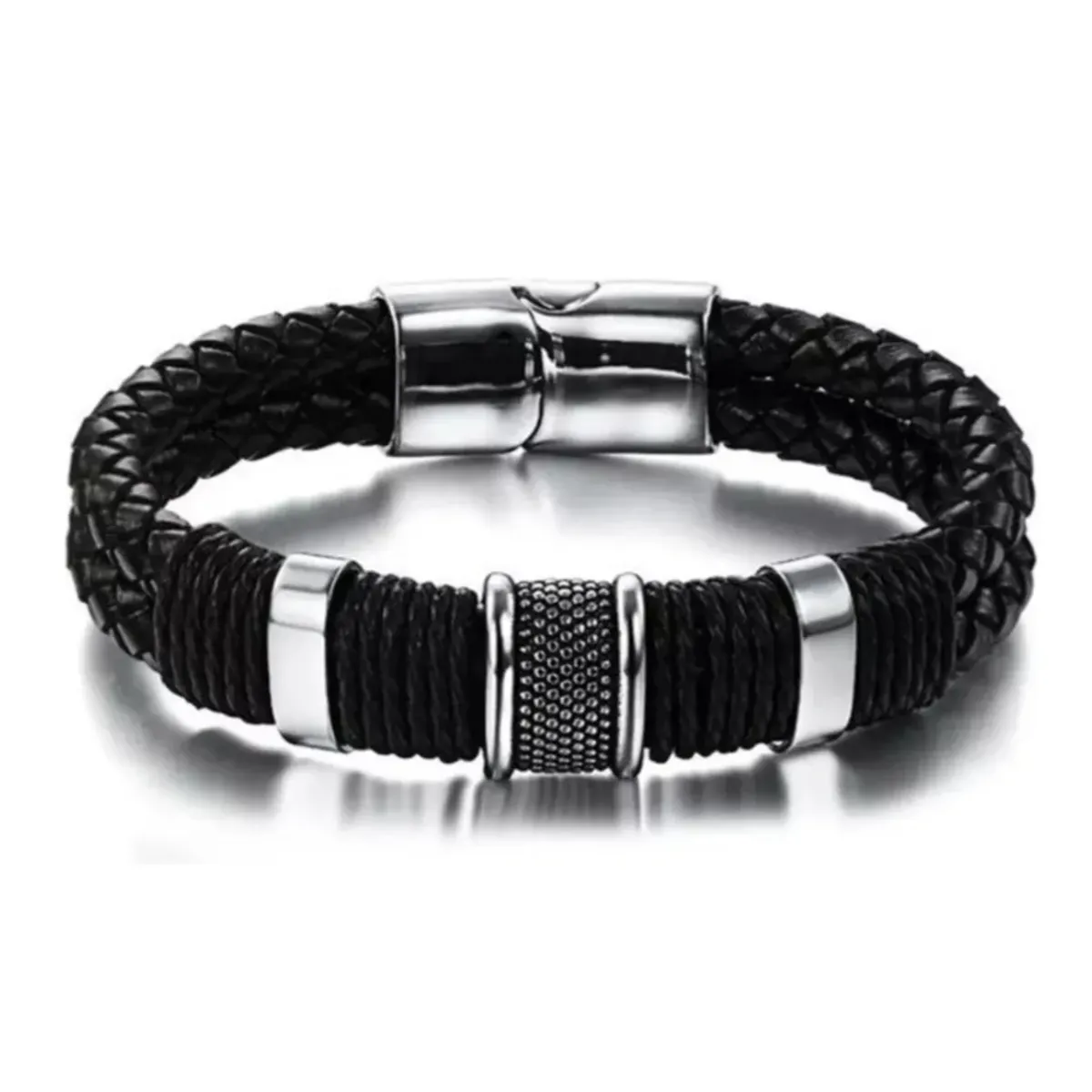 GENERICO - Pulsera De Caballero De Cuero Elegante Y Juvenil 64