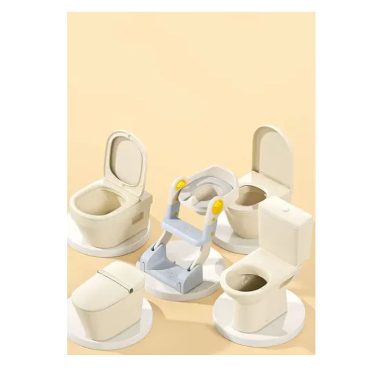 GENERICO - Pelela Asiento Adaptador Escalera Inodoro Wc 3 En1 Niños.