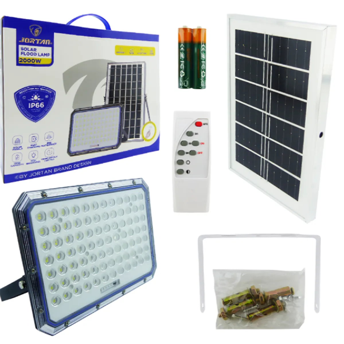 GENERICO - Proyector Solar 2000W 160 LED ZY2000 Control