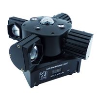 Moving Head 4 Cabezas RGB + Láser LCD