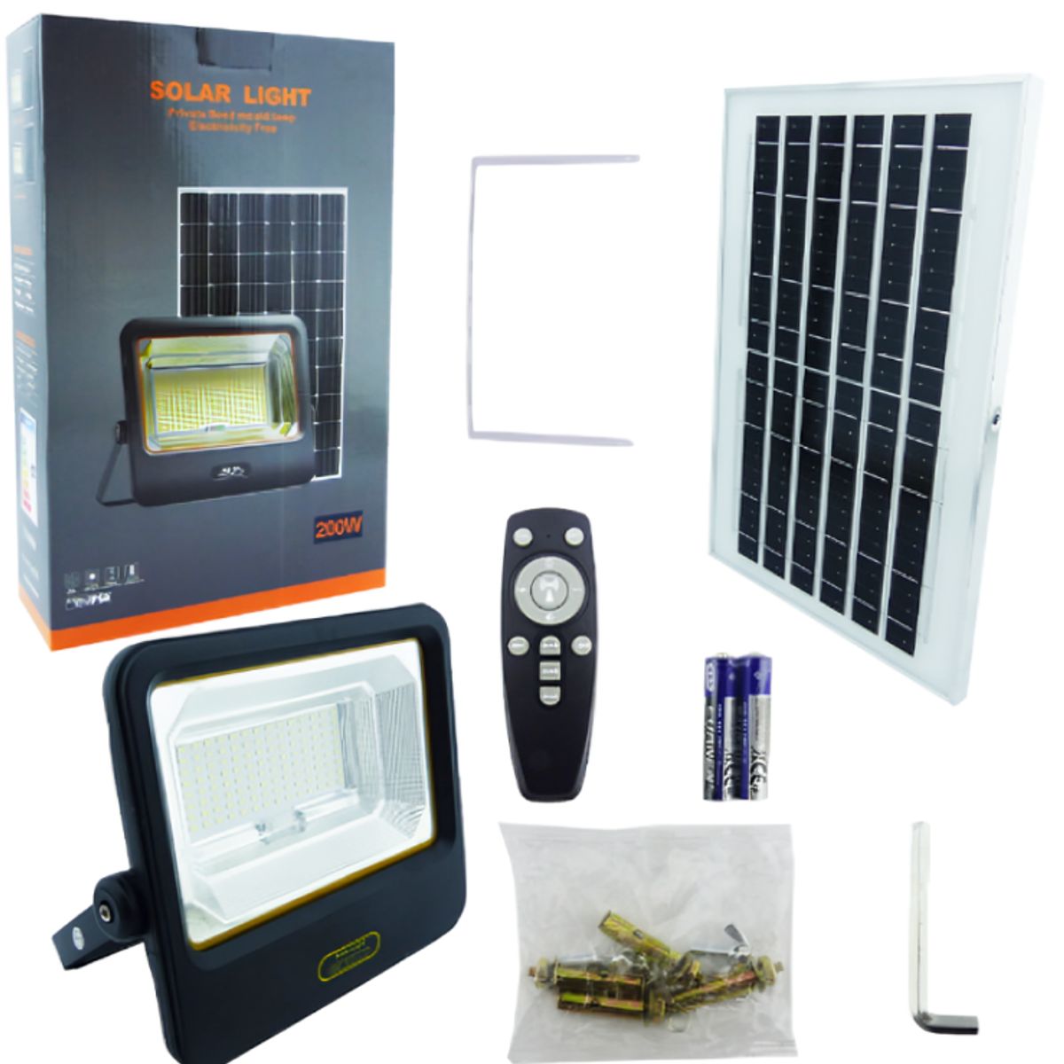 GENERICO - Proyector Solar 200W 112 LED con Control