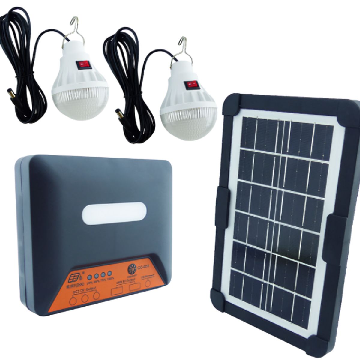 GENERICO - Kit Solar Emergencia FUZHAOI CC035 con 2 USB
