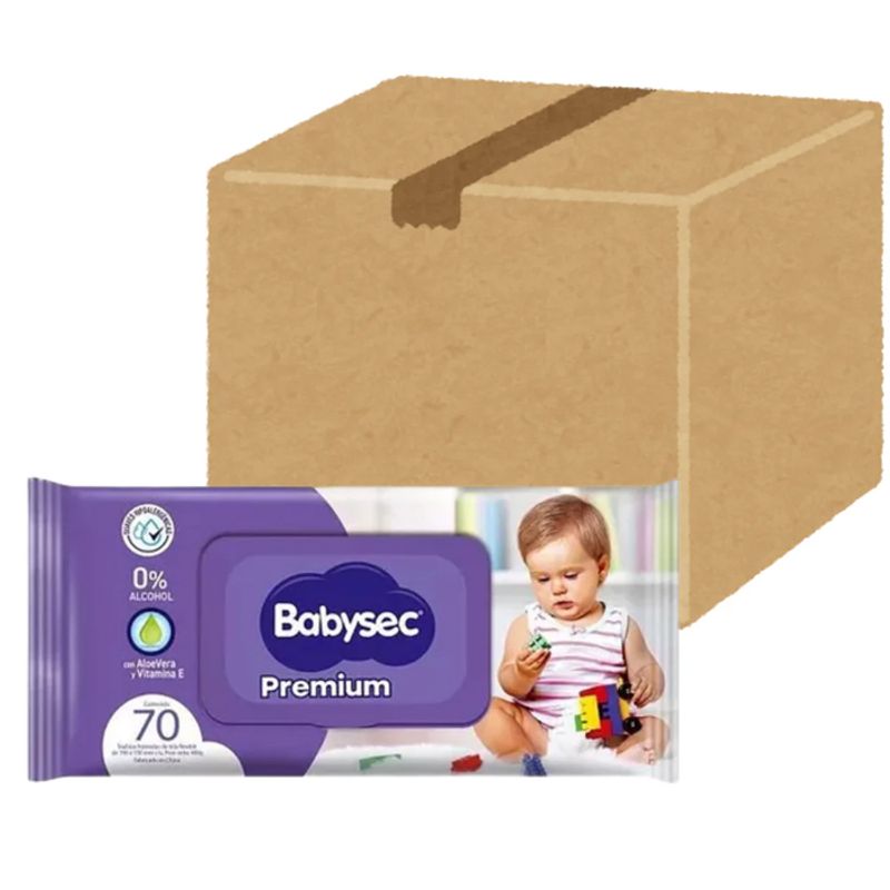 BABYSEC - Toalla Húmeda Babysec Premium 0 % Alcohol 70 (X12)
