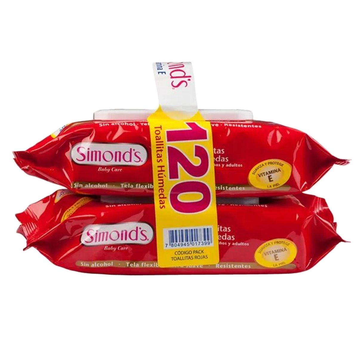 SIMONDS - Wipes Toalla Húmeda Simonds Vitamina E 120