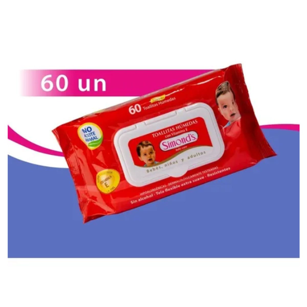 SIMONDS - Wipes Toalla Húmeda Simonds Vitamina E 120