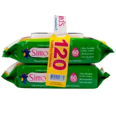 SIMONDS - Toalla Húmeda Aloe Vera 60 (X2)