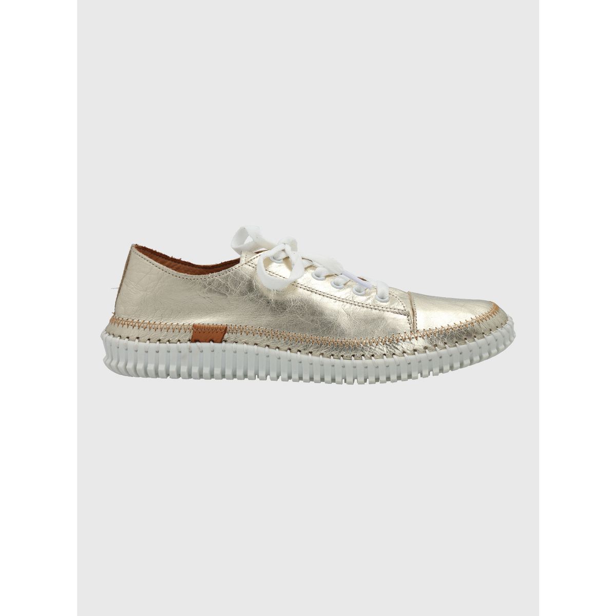 HUSH PUPPIES - Zapatilla Cuero Mujer Petals Metalizada HUSH PUPPIES