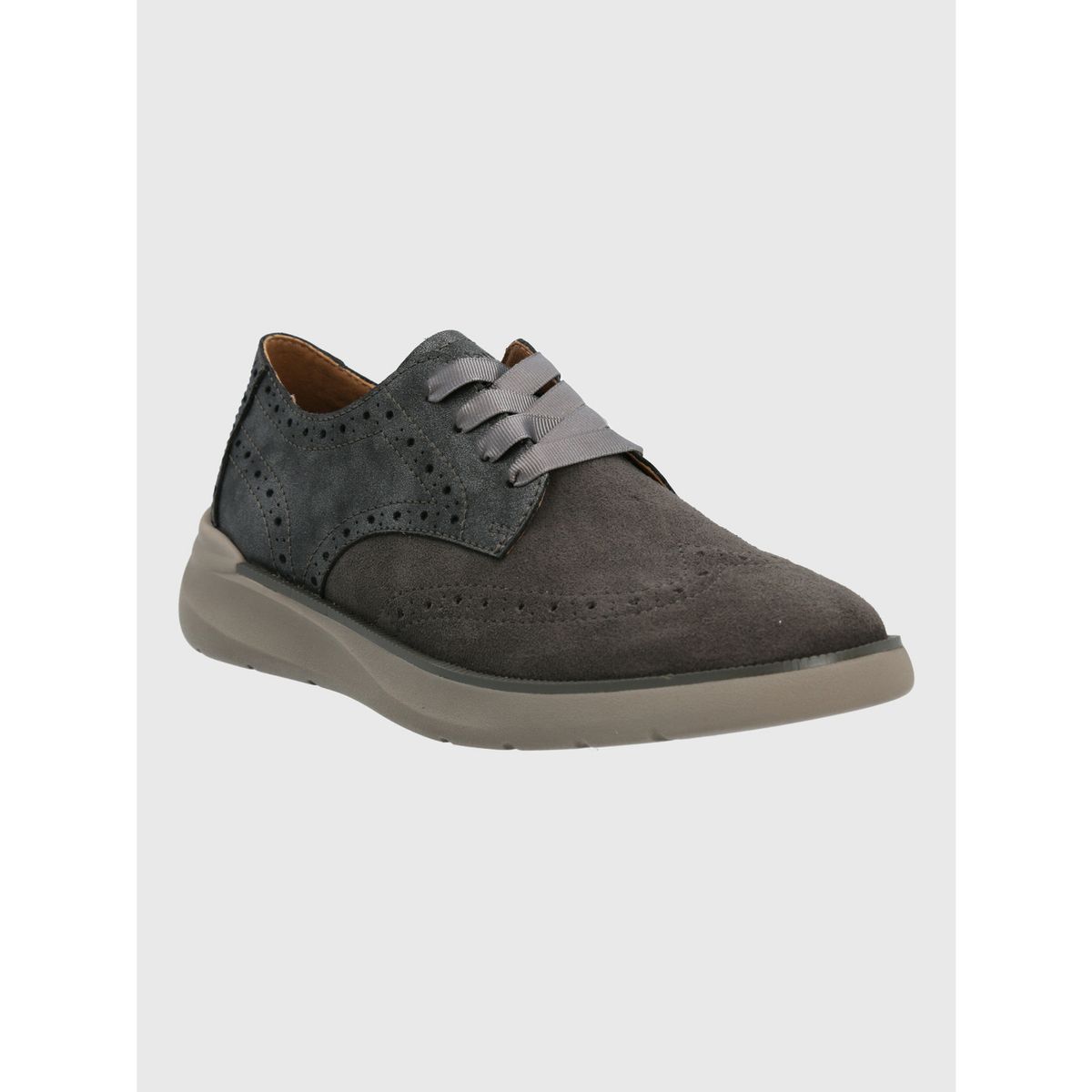 HUSH PUPPIES - Zapatilla Cuero Mujer Bells Gris HUSH PUPPIES