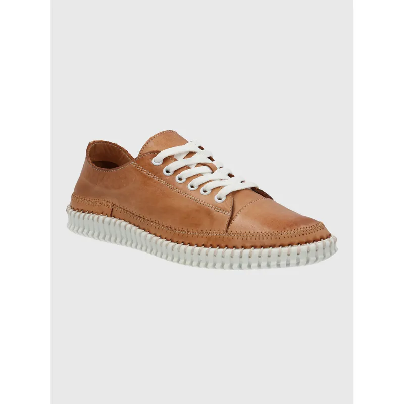 HUSH PUPPIES - Zapatilla Cuero Mujer Petals Café HUSH PUPPIES