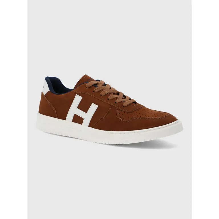 Zapatilla Cuero Hombre Philippe Café Claro