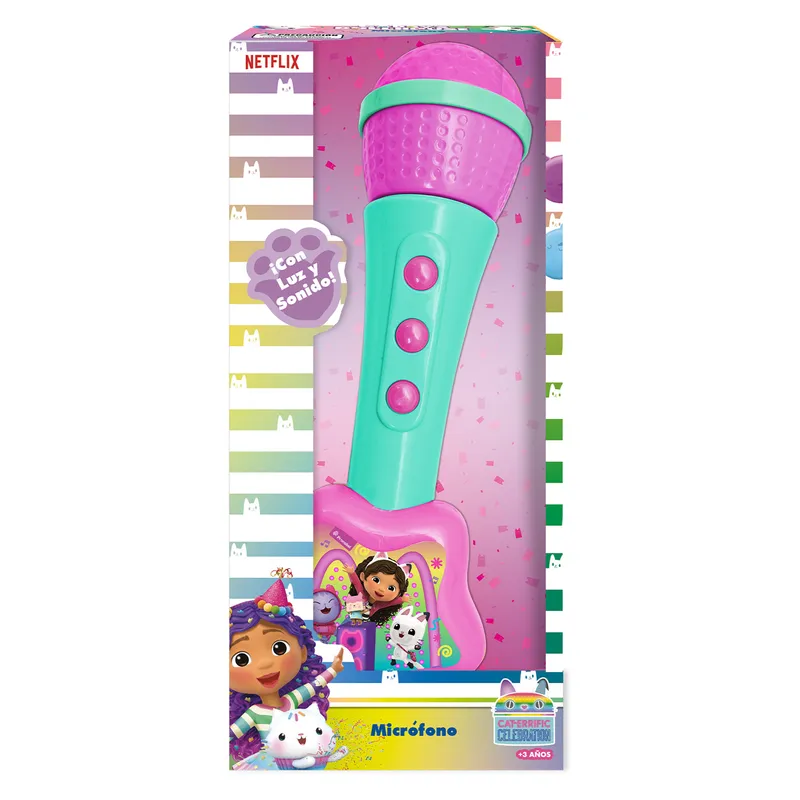 LA CASA DE GABBY - Micrófono Con Luz y Sonido La Casa de Gabby