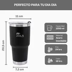 ZOLA OUTDOORS - Vaso Térmico Zola 900ml Negro