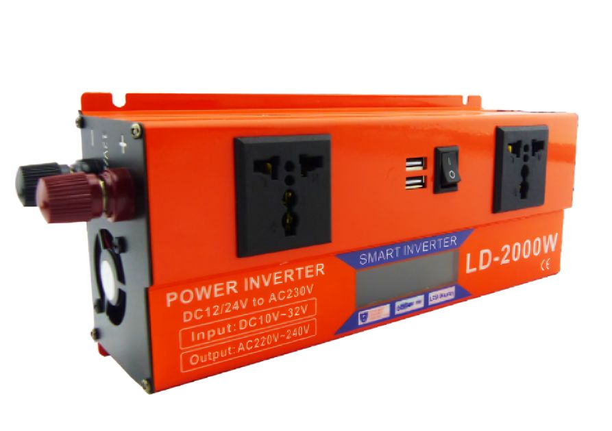 GENERICO Inversor Voltaje Vehículo 1224V 2000W 2USB LCD | Falabella Chile