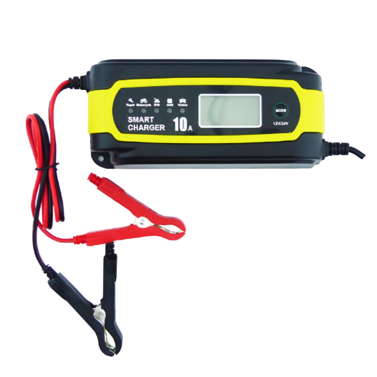 GENERICO - Cargador Batería Inteligente 10A 1224V con Pinzas