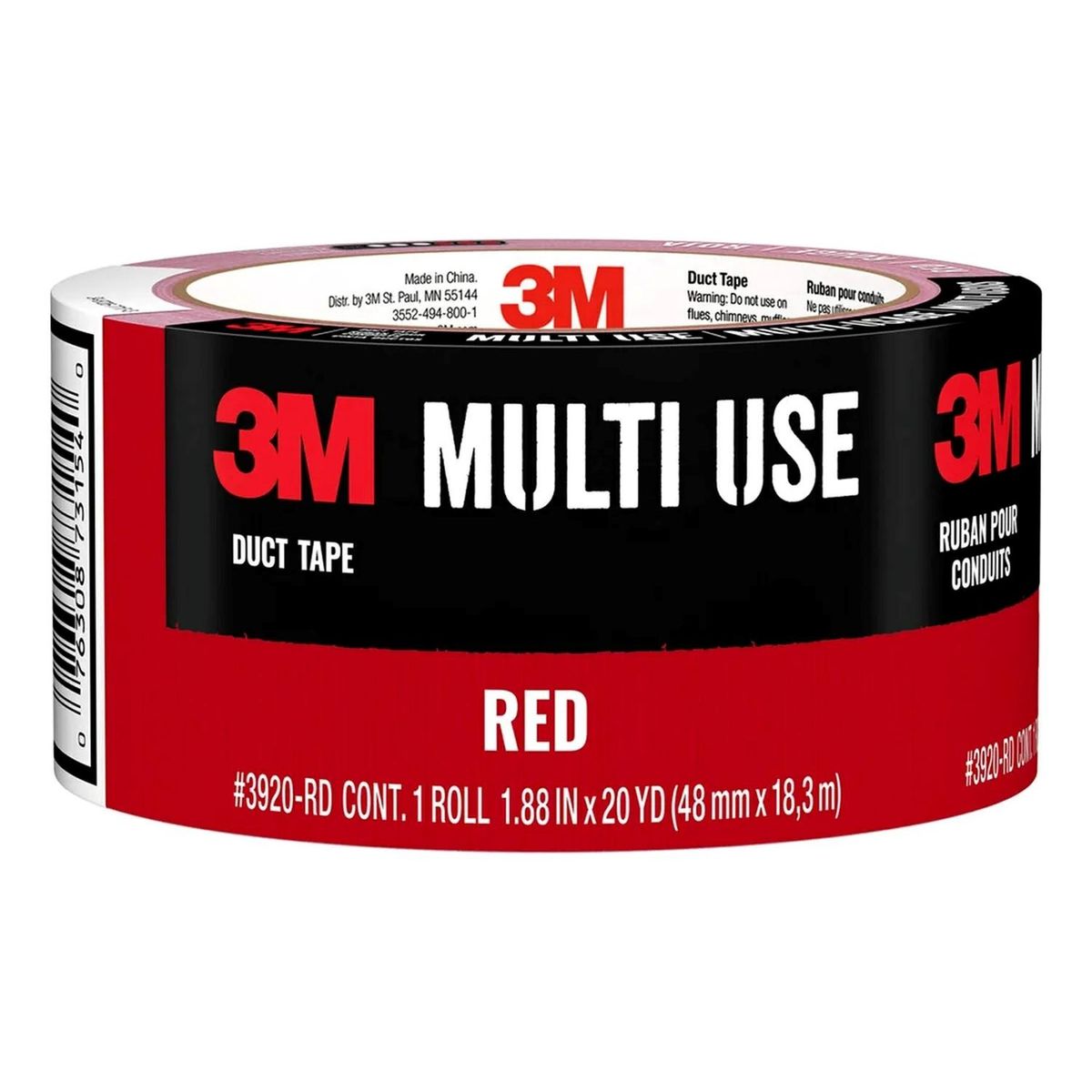 3M - Cinta Multiuso 3920 3m 48mmx182m Color Rojo