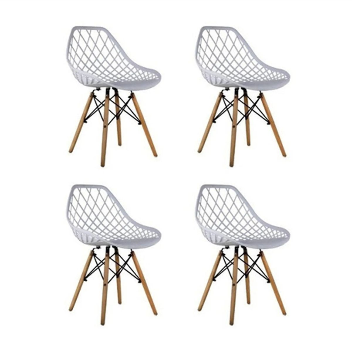 CORI CORI - Pack 4 Sillas Mesh Blanco