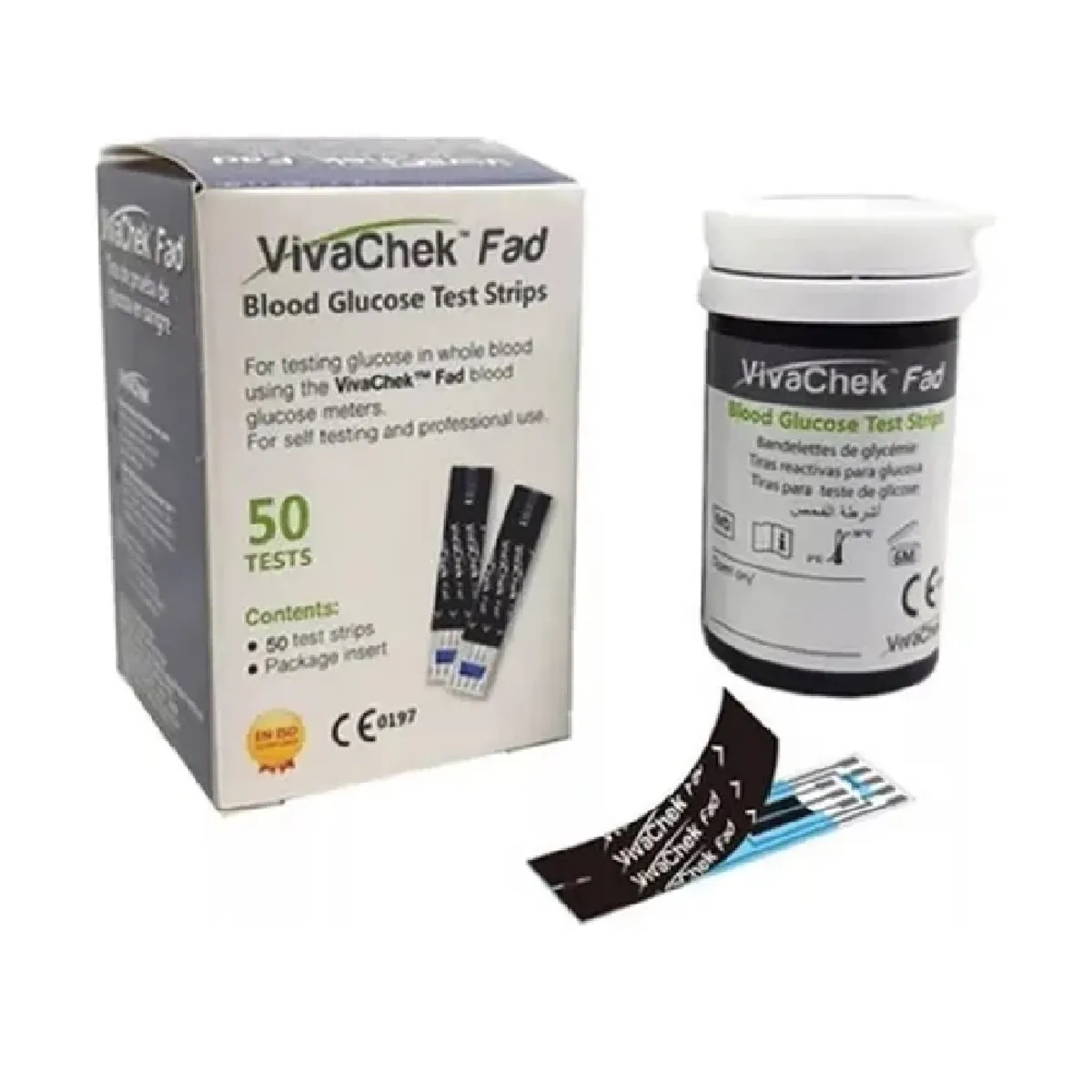 PHARMA - Tiras Reactivas Para Glucómetro Vivachek Fad