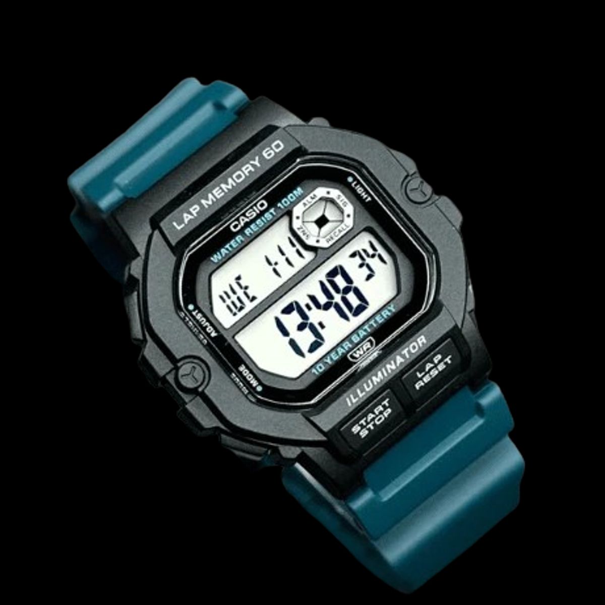 CASIO - RELOJ CASIO WS1400H-3A HOMBRE DEPORTIVO 60 LAP SUMERGIBLE