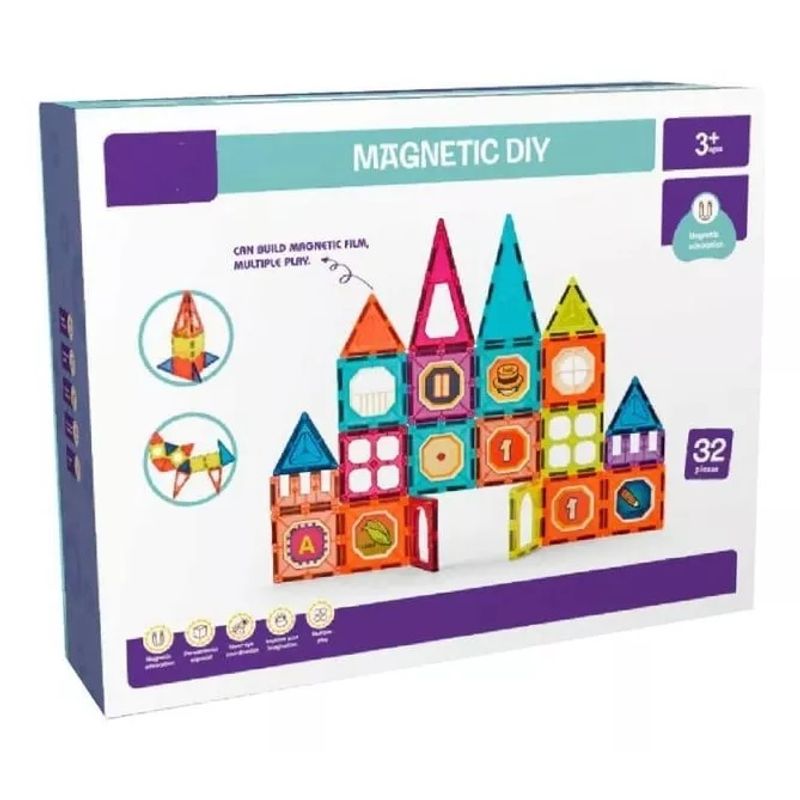 GENERICO - BLOQUES MAGNETICOS DIDACTICOS 32 PZS
