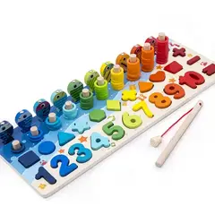 GENERICO - CARTON DE JUEGOS MONTESORI ANIMALES FRUTAS DE PESCA