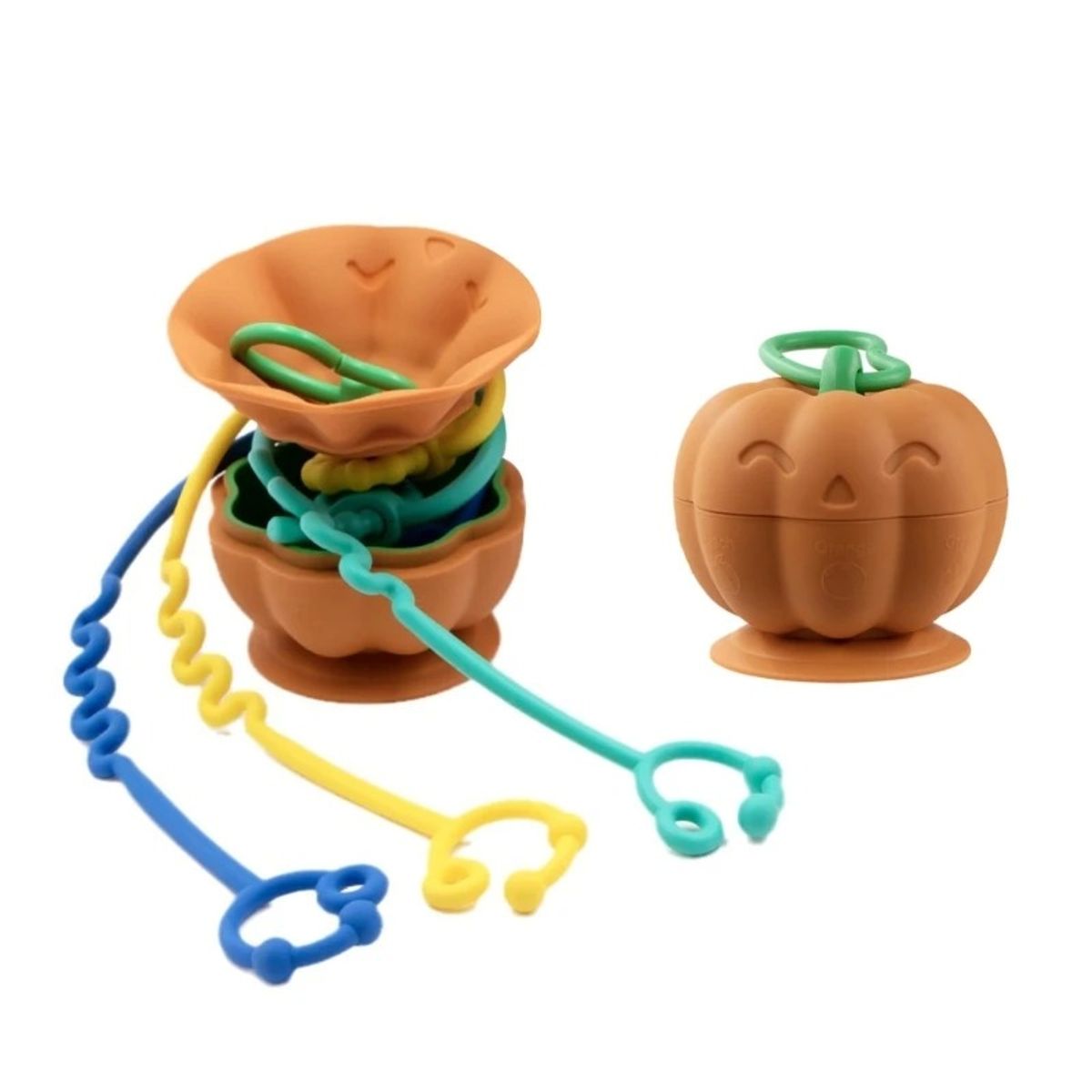 GENERICO - SUJETADOR DE JUGUETES CALABAZA SILICONA CON VENTOSAS