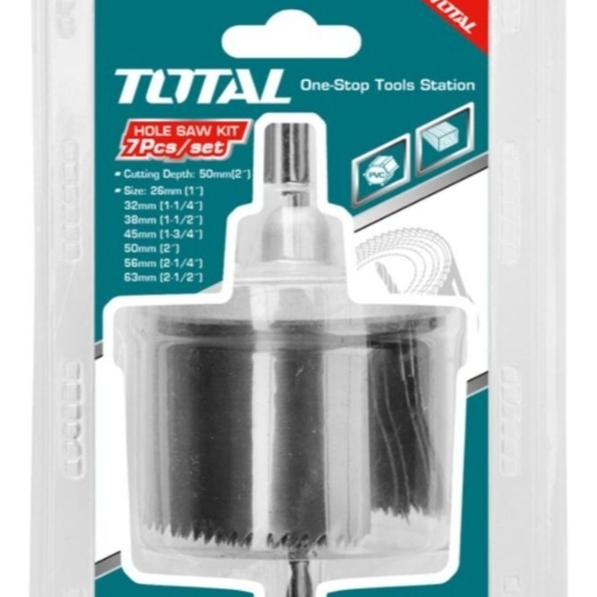 TOTAL - Set Sierra Copa Para Madera 7 Pzs Total Tools Tacsh3071