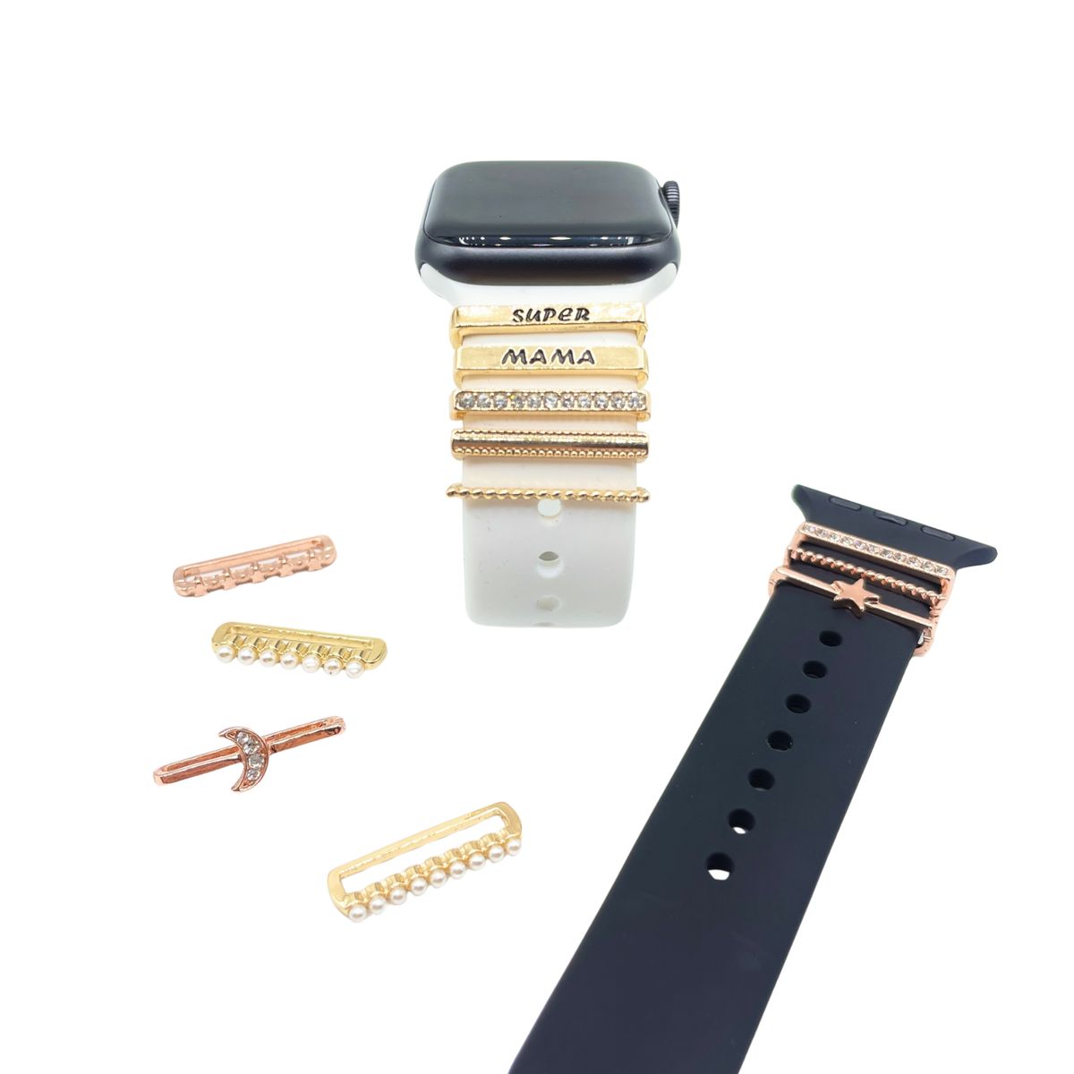 GENERICO - 5 Anillos Decorativos para Correas de Silicona 38-40-41mm - Col #3