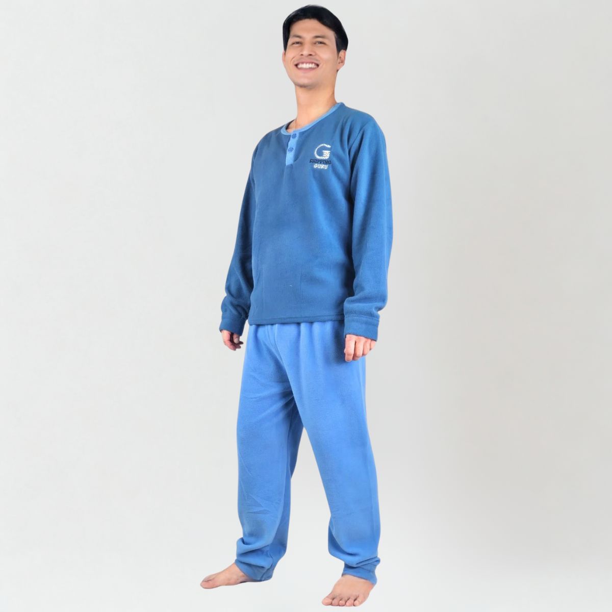 TIOZONEY - Pijama Hombre Polar Invierno de Alta Calidad
