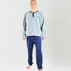 TIOZONEY - Pijama Hombre Polar Invierno de Alta Calidad