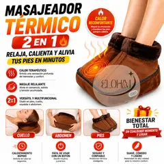 GENERICO - MASAJEADOR Y CALENTADOR DE PIES, 2 EN 1- "RELAJA, CALIENTA Y ALIVIA TUS PIES EN MINUTOS"
