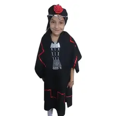 GENERICO - TRAJE TIPICO MAPUCHE NIÑA CON ACCESORIOS