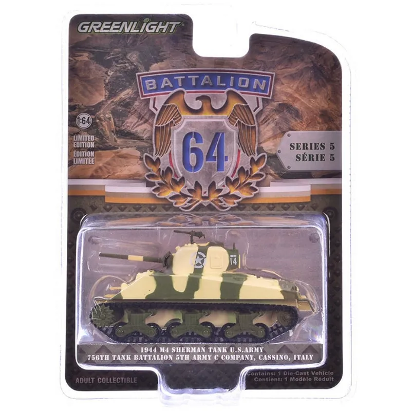 GREENLIGHT - GREENLIGHT 61050B 1-64 BATTALION 64 SERIES 5 M4 SHERMAN TANK