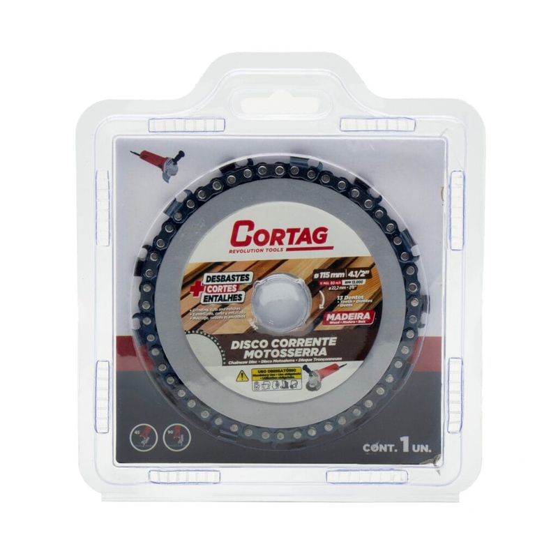CORTAG - Disco de cadena para esmeril 115mm Cortag