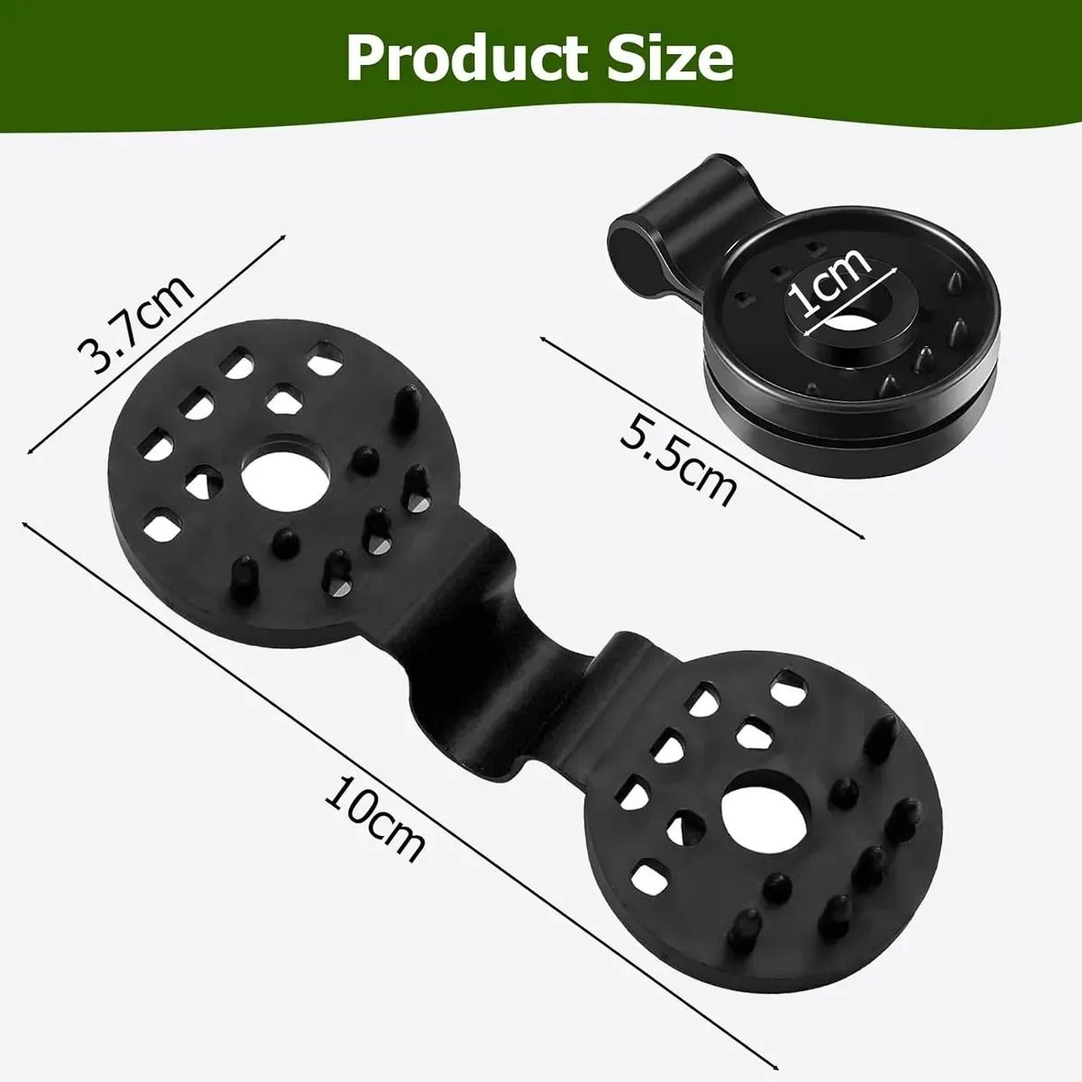 GENERICO - 20 Clips Ganchos Fijación Raschel Mallas Lona Sombra Camping