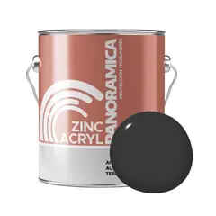 PINTURAS PANORAMICA LTDA - Zinc Acryl Pintura para Techos y Galvanizados Color Gris Galón