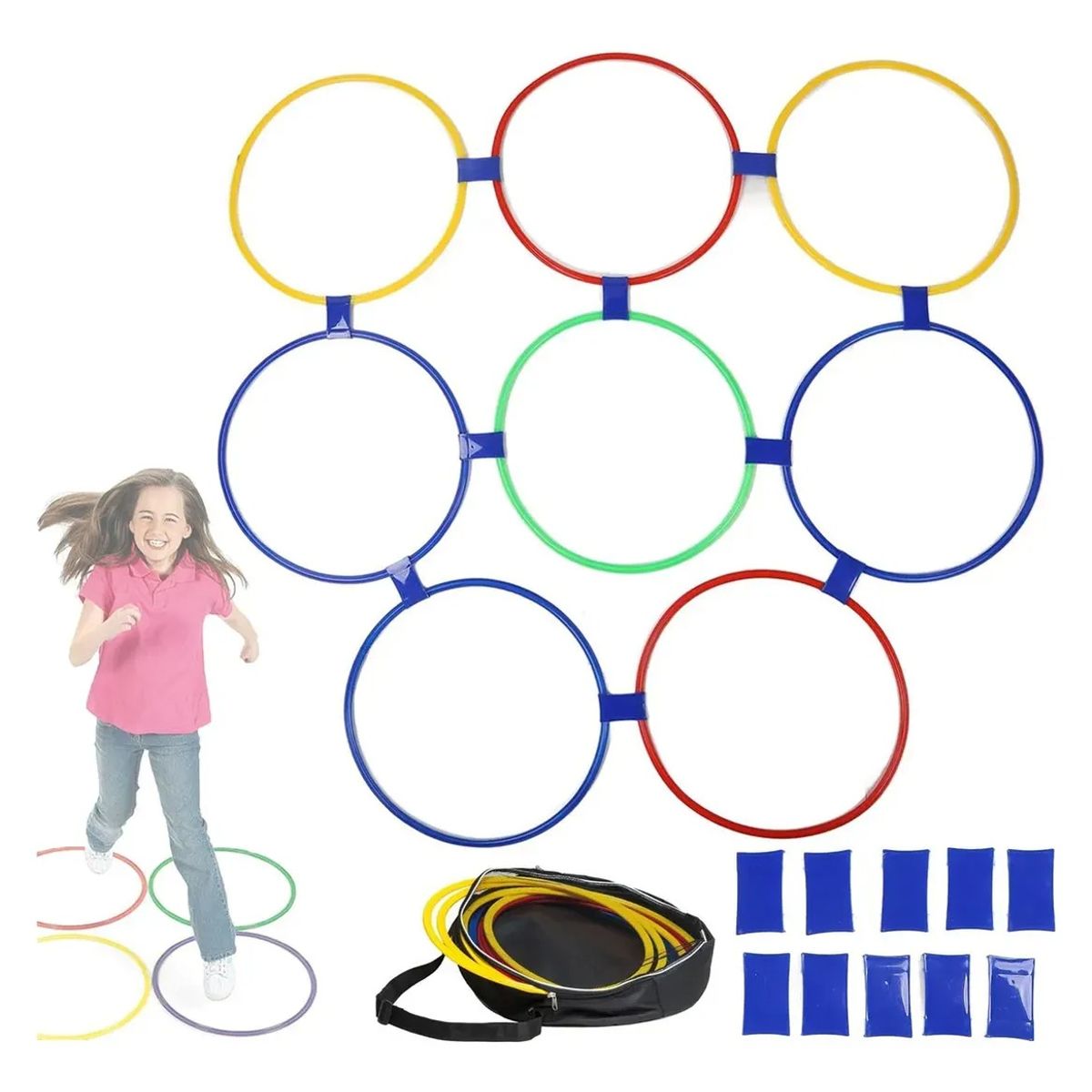 GENERICO - Set X10 Aros De Agilidad 30cm Entrenamiento Deporte Futbol