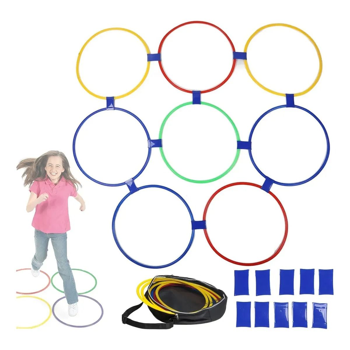 GENERICO - Set X10 Aros De Agilidad 30cm Entrenamiento Deporte Futbol